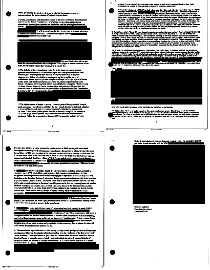 Redacted documents representing deterministic PII removal from unstructured narrative text.